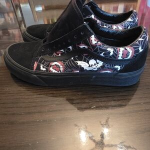 Vans Old Skool "Glow Frights" sneakers in black suede and glow-in-the-dark